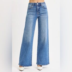 RISEN Full Size High Rise Wide Leg Jeans Plus Size